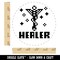 Pixel RPG Healer Staff Gaming Rubber Stamp for Stamping Crafting Planners